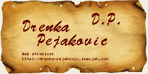 Drenka Pejaković vizit kartica